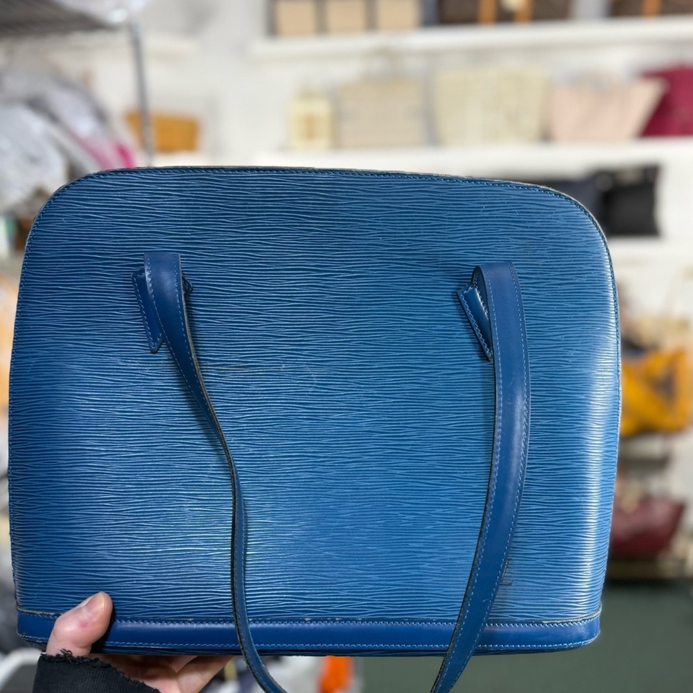 LV Blue EPI Tote